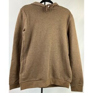 Goodfellow‎ & Co Mens Brown Textured Knit Hoodie Sweatshirt Sz Small Warm Comfy